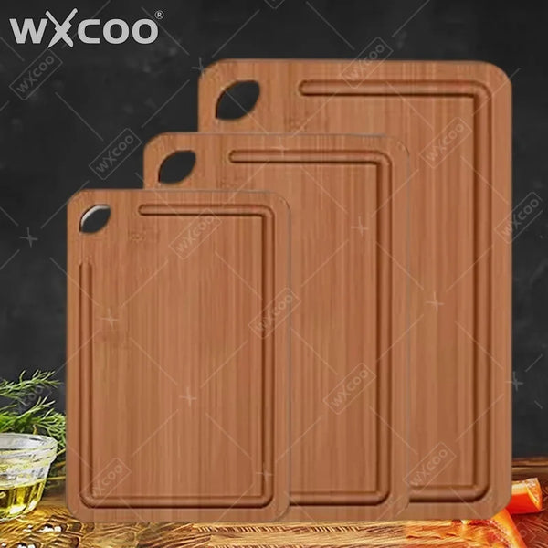 WXCOO 1 3pcs Bamboo Cutting Board Set for Cut Meat Vegetable Fruits Multipurpose Kitchen Chopping Boards Thick Bamboo Boards