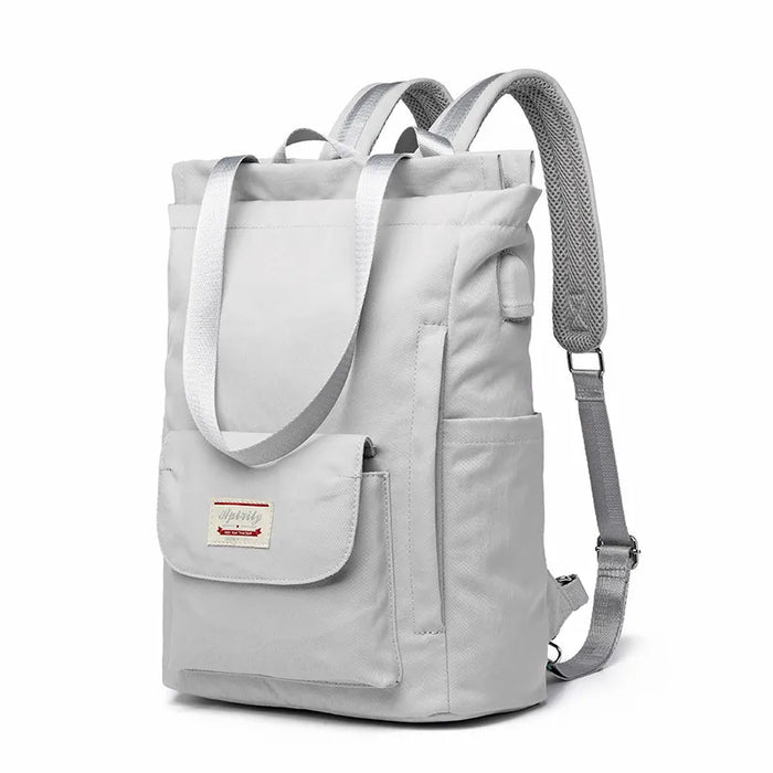 Waterproof Stylish Laptop Backpack women 13 13.3 14 15 15.6 inch Korean Fashion Oxford Canvas USB College Back pack bag female