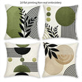 1/4pcs 2D Flat- Boho Mid-Century Modern Geometric Throw Pillow Cover Home farmhouse outdoor decoration cushion cover