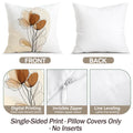 4 Pcs Minimalist Abstract Leaves Single-sided Printed Pillowcase Cushion Cover,suitable For Living Room,bedroom,car Decoration