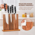 New Acacia Wood Home Kitchen Magnetic Knife Block Holder Rack Magnetic Stands with Strong Enhanced Magnets