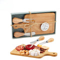Bamboo Delicatessen Christening Party Gift Cutting Board Outdoor Portable Cheese Board Knife and Fork Cutting Board Set