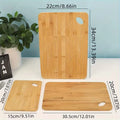 3pcs Bamboo Cutting Board Set Thick Multipurpose Chopping Boards for Meat Vegetables Fruit Bamboo Wooden Kitchen Cutting Board