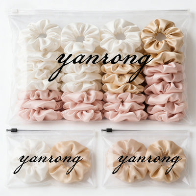 33PCS Hair Scrunchies,Satin Silk Hair Ties Ropes Ponytail Holder For Women Classic Elastic Hair Bands Ropes Girls Hair Accessori