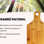 Juego de 3 tablas de bambú cuadradas para picar alimentos