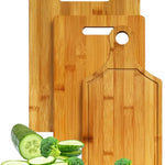 Juego de 3 tablas de bambú cuadradas para picar alimentos