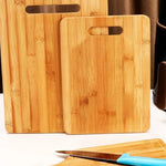 Juego de 3 tablas de bambú cuadradas para picar alimentos
