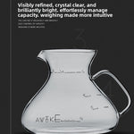 MUVNA 450ml Glass Pour Over Coffee Server,Heat-Resistant Coffee Dripper for Tea Home Espresso Brewing Barista Accessory Tool