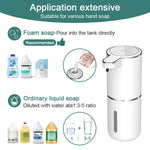 Dispensador automático de jabón en espuma de 380ml, carga USB, pantalla inteligente sin contacto, sensor infrarrojo, dispensador de jabón en espuma, lavamanos