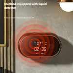 Dispensador de jabón espumoso automático recargable de 400 ml con sensor táctil de montaje en pared, espuma ajustable y pantalla LED para baño y cocina