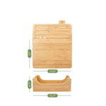 Tabla de cortar de bambú de 4 piezas Tabla de cortar de cocina multiusos para el hogar Frutas Queso Herramienta de cocina