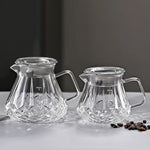 JUSTINLAU Pour Over Coffee Maker Set High Borosilicate Glass Coffee Filter Drip Coffee Maker Set for Home Office Barista Tools