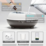 wireless 500ML Aromatherapy Essential Oil Diffuser woodstove Ultrasonic Air Humidifier Cool with 7 Color LED Lights