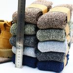 3/5 Pair Winter Men's Merino Wool Socks Super Thick Warm High Quality Harajuku Retro Snow Casual Antifreeze Cashmere Socks Men