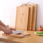Tabla de cortar de bambú natural de cocina, tabla de cortar rectangular grande, tabla de cortar de madera maciza engrosada, disponible por ambos lados