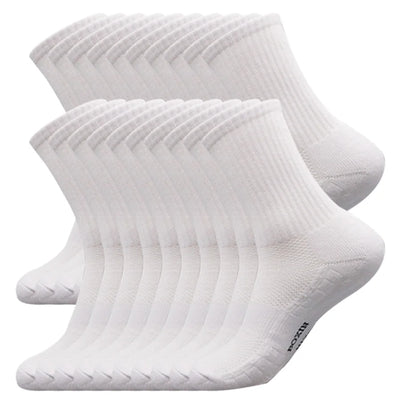 5/10/20 Pairs New Cool Men Black White Warm Socks Set Autumn Winter Male Solid Color Sport Short Socks For Men Dropshipping