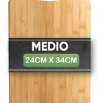 Tabla de cortar alimentos Lagom para carne 24x34cm de bambú y madera orgánicos naturales 3 en 1 de alta densidad y dureza con asa para colgar Excelente artesanía Sin dañar la hoja Fácil de limpiar