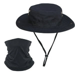 temuCamouflage Tactical Boonie Hat Set Outdoor Fishing Hat Fisherman Hat Sun Protection Breathable Hat for Men Foreign Trade