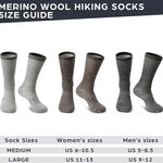 Mens 90% Merino Wool Hiking Cushion Socks Thermal Warm Crew Winter Boot Socks for Skiing Hiking Moisture Wicking