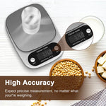 Básculas electrónicas de alta precisión de 5 kg/10 kg para el hogar, básculas digitales de cocina con pantalla LCD, básculas de banco portátiles para cocinar y hornear