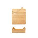 Tabla de cortar de bambú de 4 piezas Tabla de cortar de cocina multiusos para el hogar Frutas Queso Herramienta de cocina