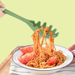 Juego de 6 utensilios de cocina de silicona: espátula china, cucharón de sopa, espátula ranurada, cuchara para pasta, espátulas para ensalada y miel para utensilios antiadherentes