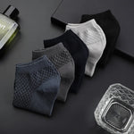 5 Pairs Men Short Socks Bamboo Fiber High Quality Crew Ankle Casual Business Breathable Soft Compression Low-Cut Socks for Male