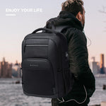 BANGE Lightweight 15.6 inch Laptop Backpack Waterproof USB Charge Port Multifunctional Travel Hiking School Bag Mochila for Men