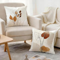 4 Pcs Minimalist Abstract Leaves Single-sided Printed Pillowcase Cushion Cover,suitable For Living Room,bedroom,car Decoration