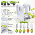 5 in 1 Hand Crank Vegetable Spiralizer Slicer Zucchini Noodle Maker Rotary Carrot Potato Shredder With 5 Blades Kitchen Tools