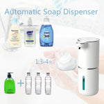 Dispensador automático de jabón líquido/espuma, dispensador eléctrico sin contacto, recargable por USB con sensor de infrarrojos para baño, cocina