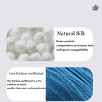 4PCS 100% Pure Mulberry Silk Hair Scrunchie Handmade Hairbands Women Girl Hair Accessories Pure Color Natural HairTies Box
