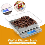 Báscula Digital de Cocina Mini de Bolsillo de Acero Inoxidable de Precisión para Joyería Balanza Electrónica de Peso de Oro Gramos 0.1/3000g Básculas de Peso