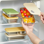 WORTHBUY Fiambrera bento sellada portátil de gran capacidad 304 de acero inoxidable, recipiente de alimentos para ensalada de frutas para estudiantes y oficinistas