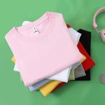 100% Cotton Solid Color T-Shirts Men Woman Short Sleeve Fashion Brand Trend Casual Soft Clothing Tees Breathable Summer Tops