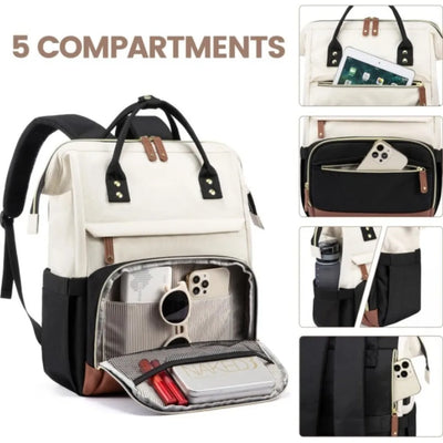 New Large Capacity Backpack Waterproof with USB Charging Port Fits 15.6 Inch Laptop Bag Travel Work Anti-theft Bag for Traveling