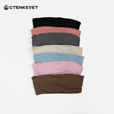 Ctenkevet Summer Women's Strapless Sports Bra Female Quick-Drying Tube Top Yoga Gym Workout Fitness Chest Wrap Underwear Woman