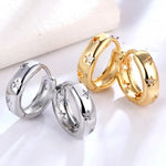 Stainless Steel Star Hoop Earrings for Women Girls Vintage Simple Zircon Paved Earrings Daily Wearing Party Fashion Jewelry Gift