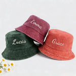 Custom Bucket Hat Embroidered Name Bucket Cap Personalized Text Sun Hat Vintage Summer Cap for Outdoor Fisherman hat