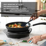 Juego de espátulas de silicona de 6 piezas/juego, espátulas antiadherentes de grado alimenticio resistentes al calor para cocinar, hornear, mezclar, herramientas de repostería