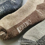 100% Merino Wool Socks Warm Thicken Hiking Cushion Crew Socks For Men Women Breathable Sports Socks Moisture Wicking Euro Size