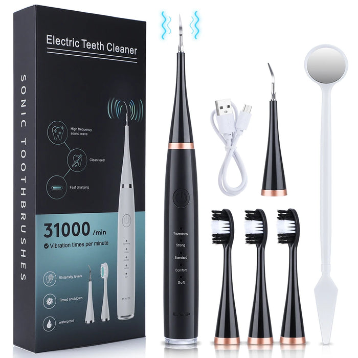 Limpiador dental ultrasónico, limpiador de dientes, eliminador de sarro dental eléctrico sónico para manchas y placa de dientes
