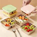 WORTHBUY Fiambrera bento sellada portátil de gran capacidad 304 de acero inoxidable, recipiente de alimentos para ensalada de frutas para estudiantes y oficinistas