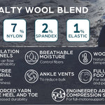 Mens 90% Merino Wool Hiking Cushion Socks Thermal Warm Crew Winter Boot Socks for Skiing Hiking Moisture Wicking