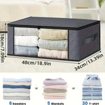 Bolsa organizadora de ropa plegable de PVC de 4 piezas, 35 L, de tela no tejida