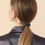 4PCS 100% Pure Mulberry Silk Hair Scrunchie Handmade Hairbands Women Girl Hair Accessories Pure Color Natural HairTies Box