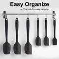 6 Pcs/Set Silicone Spatula Set Food Grade Non Stick Heat Resistant Spatulas Turner for Cooking Baking Mixing Baking Tools