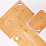 Juego de tablas de cortar de bambú de 3 piezas, tablas de picar multiusos gruesas para carne, verduras, fruta, tabla de cortar de bambú para cocina