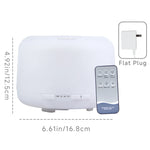 500ml Essential Oil Diffuser Quiet Aromatherapy Mist Diffusers Ultrasonic Remote Control Air Humidifier with Timing Function