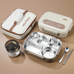 Fiambrera aislada de acero inoxidable 304, para oficinistas, estudiantes, sellada, portátil, tipo bento, recipiente para alimentos, apto para microondas